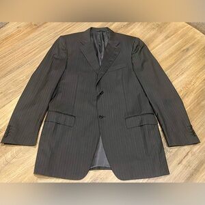 CANALI 100% Wool 2 Button Pin Striped Double Vent Italy Sport Coat EU 54L US 44L